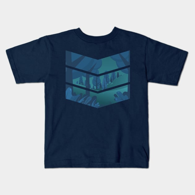 Dark Forest Kids T-Shirt by VEKTORKITA